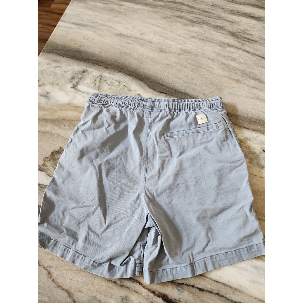 American Eagle Mens Flex Canvas Jogger Shorts Light Blue Size Small 6 Inseam - Picture 2 of 8